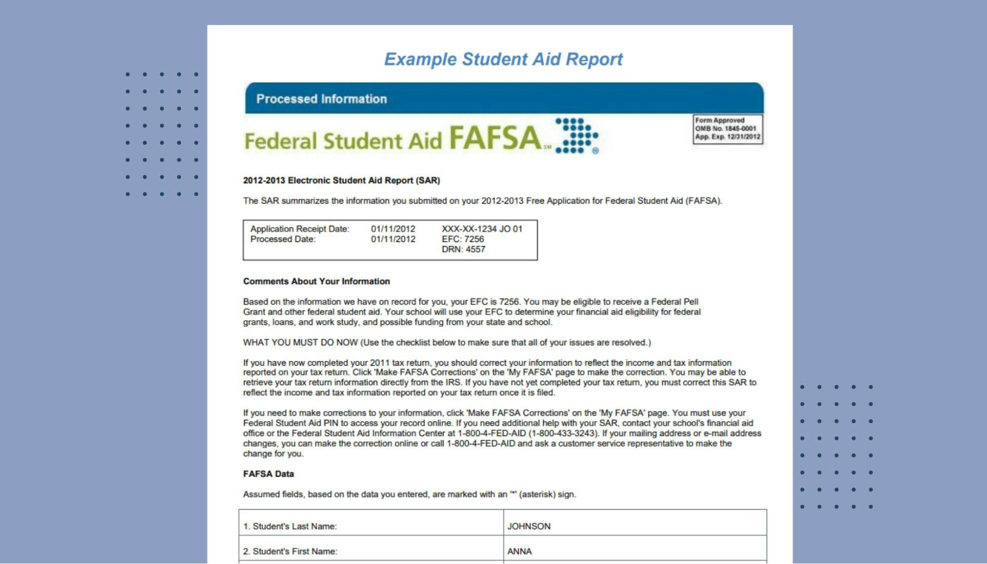 Everything you need to know about a FAFSA SAR